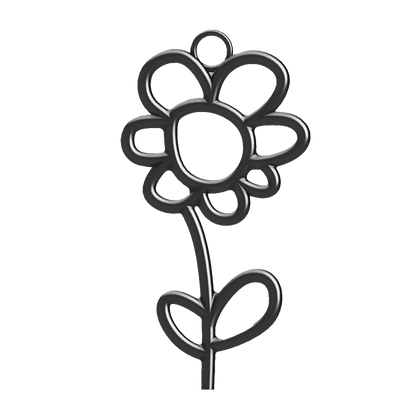 Ohrring "Blume“ 940er Silber